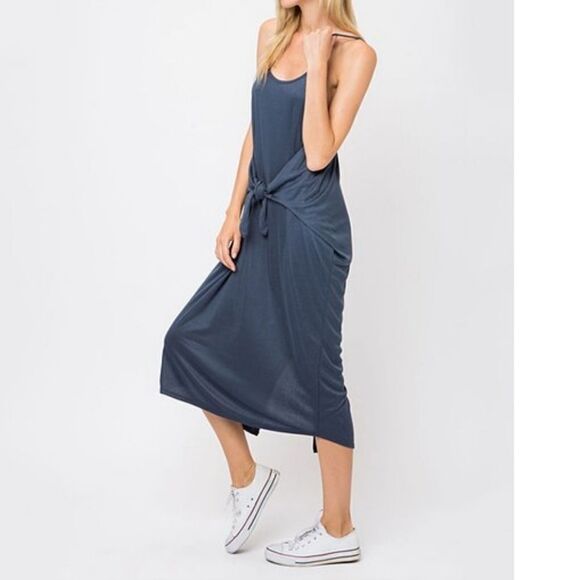 NWT COZY CASUAL All Tied Up Midi Dress S - Picture 1 of 13